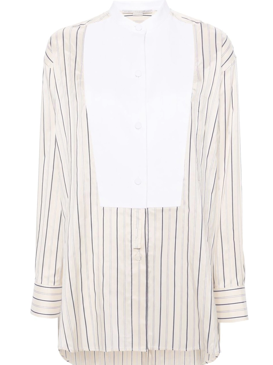 Affordable Women McCartney contrasting-panel shirt Stella striped 0719